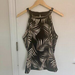 White House Black Market Size M Patterned Blouse